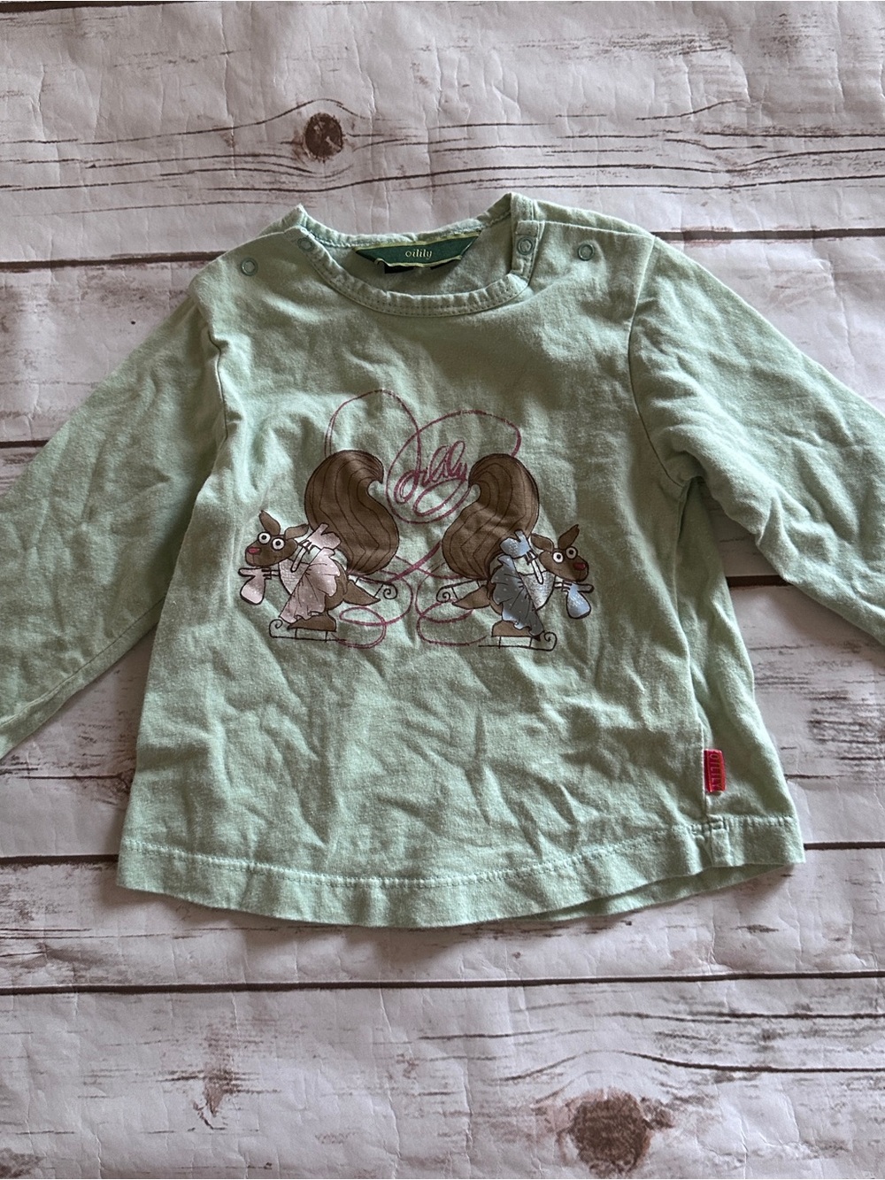 Oilily squirrel Green top